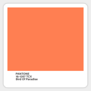 pantone 16-1357 TCX Bird Of Paradise Sticker